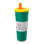 COLOR BLOCK FLIP STRAW TUMBLER - KELLY GREEN