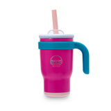 Kids Sip Buddy Stainless Steel with Straw -  Hot Pink