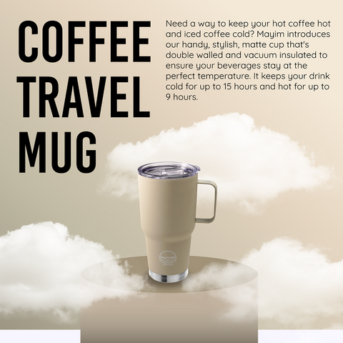 The Fit in Cup Holder Coffee Mug- Ivory – Mayim Bottle