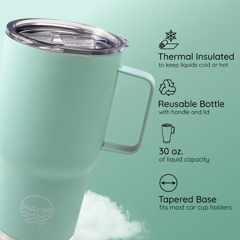The Fit in Cup Holder Coffee Mug- Mint – Mayim Bottle