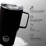The Fit in Cup Holder Coffee Mug- Black