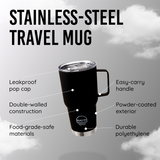 The Fit in Cup Holder Coffee Mug- Black