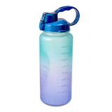 Ombre Motivational Water Bottle- Blue to Blue