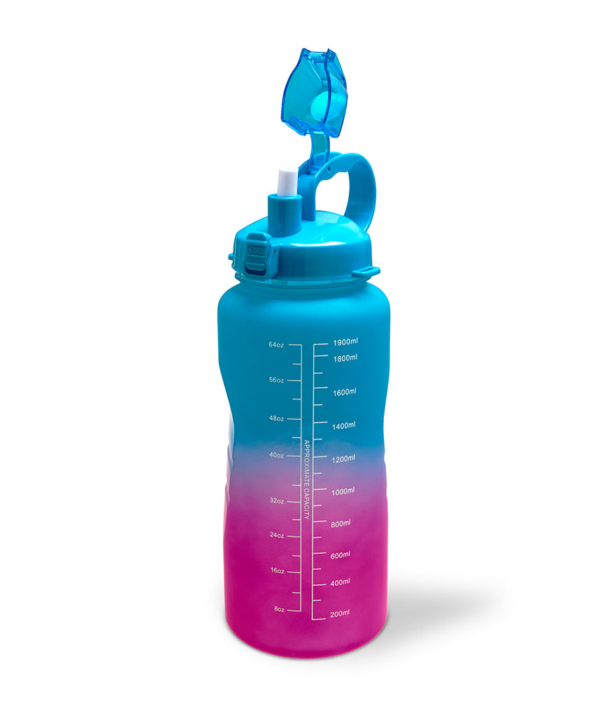 Primula 64 Ounce Blue Ombre Motivational Water Bottle